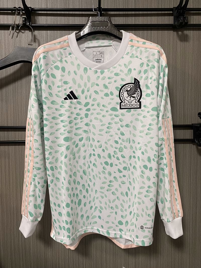 AAA Quality Mexico 2023 Away White/Green Long Jersey